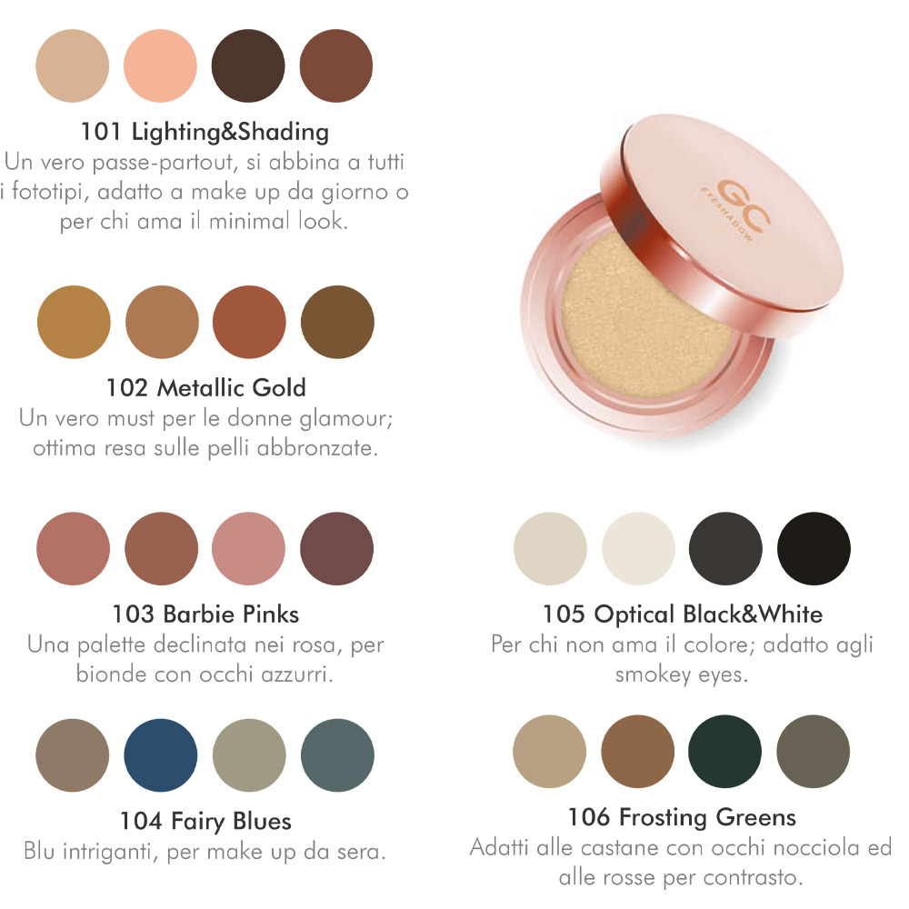 Ombretti in 4 tonalità